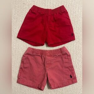Polo by Ralph Lauren Red and Salmon Toddler Boy Shorts